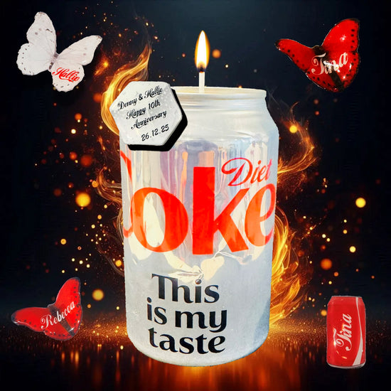 10thn anniversary gift Personalised Diet Coke Can Candle  