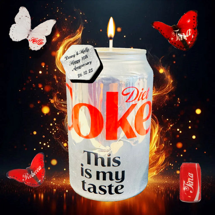 10thn anniversary gift Personalised Diet Coke Can Candle  