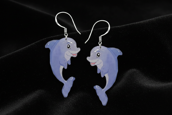 dolphin drop earrings