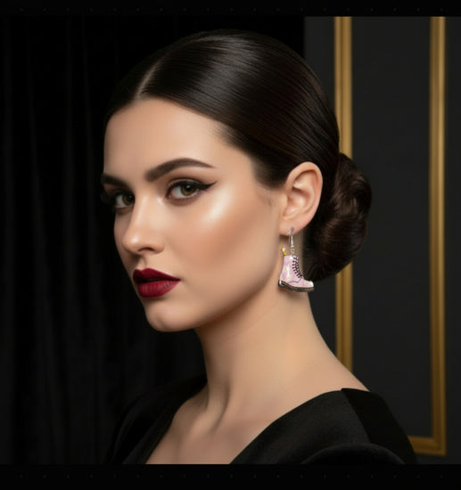 pretty lilac and pink dr Marten earrings