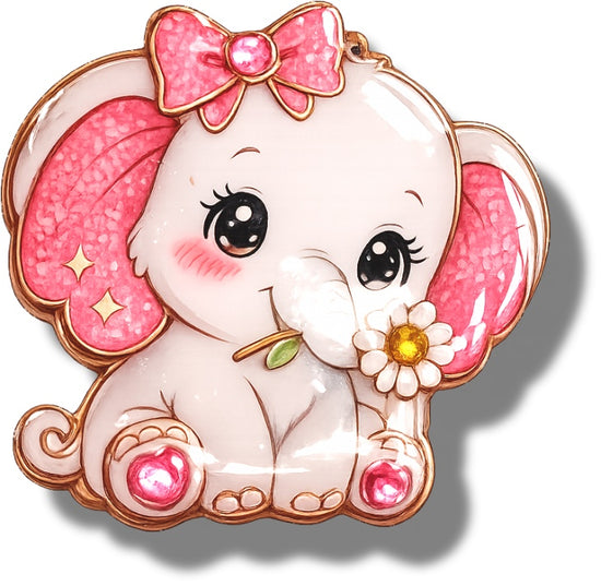 cute white and pink elephant