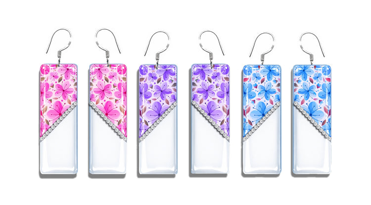 Floral  earrings. Handmade jewellery 