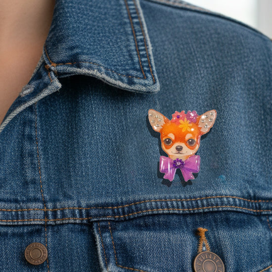  Retro fox Brooch – Handmade made Rhinestone
