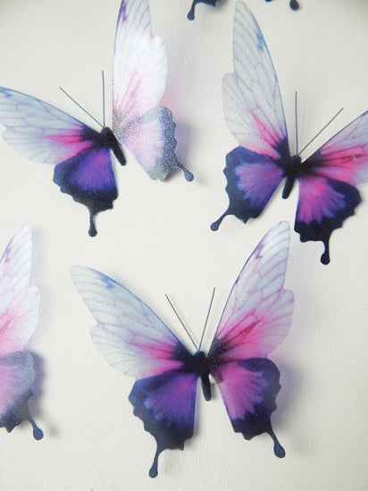 nursery purple and pink butterflies