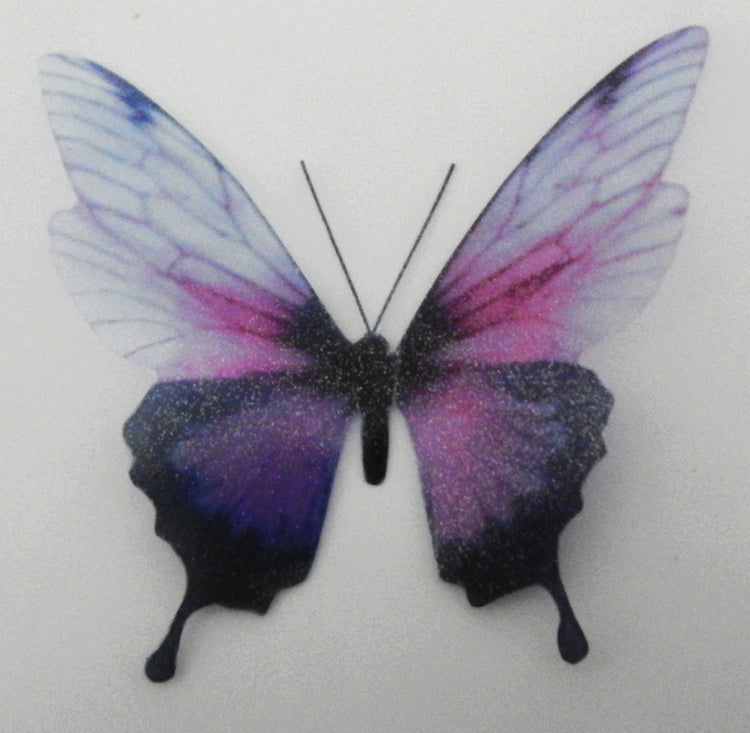 nursery glittery  purple and pink butterflies