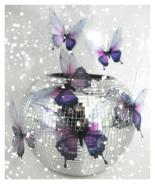 Girls bedroom purple and pink butterflies