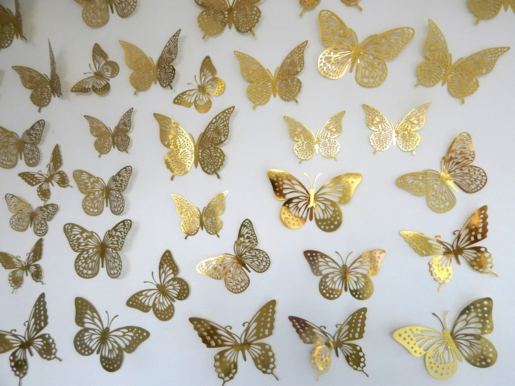Scrapbooking Crafts gold butterflies