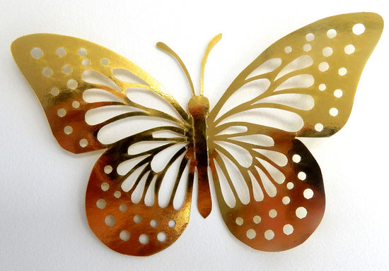 gold butterfly 3d stickers