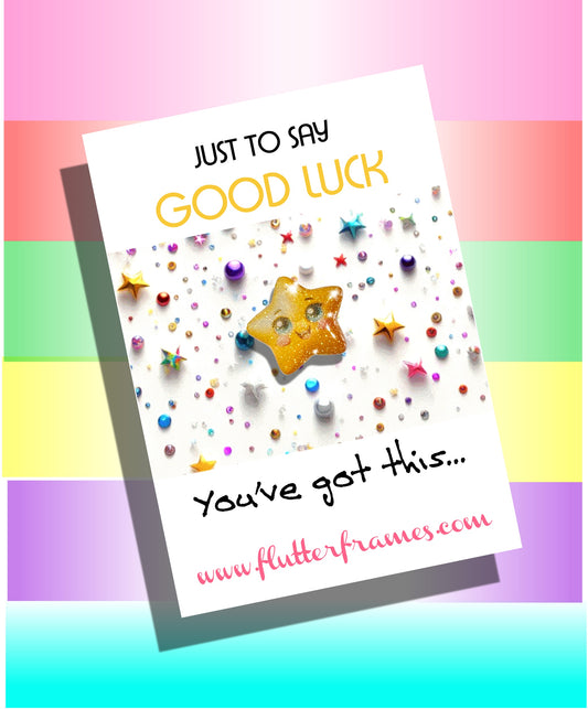 good luck star pin