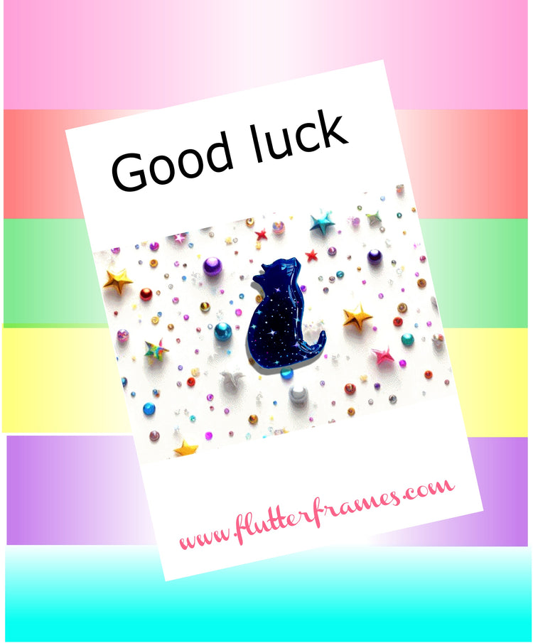 lucky cat enamel pin