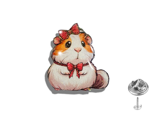 Guinea pig enamel pin cute, handmade