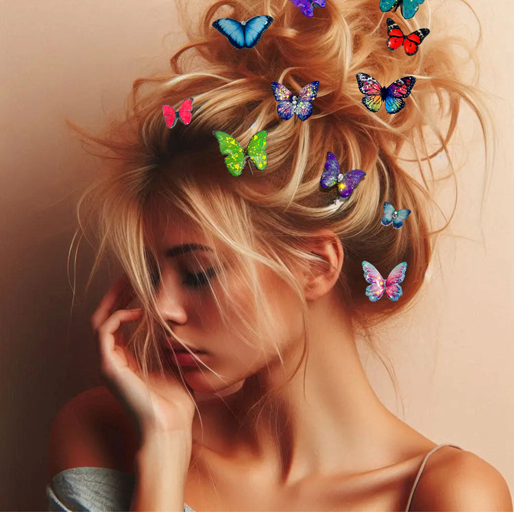 Butterfly Bobby Pins. Hair Clips, Insect Hair Accessories, Bobby pins Festival hair. Wedding hair