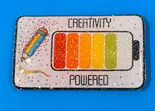 Creativity powered, Craft lover. entrepreneur gift.Lapel Pin, Badge