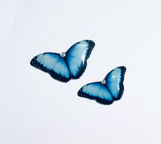 Blue Morpho Butterfly Enamel Pin,Blue Morpho butterfly brooch/lapel.Nature-Inspired Jewellery. Recycled from tin cans. Butterfly collection