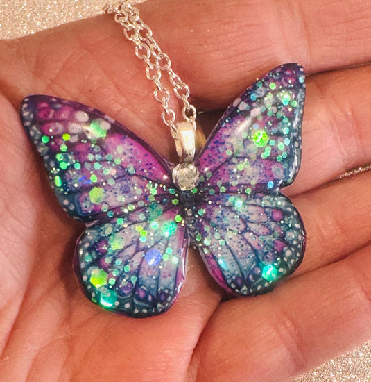 butterfly tin_recycled_pendant
