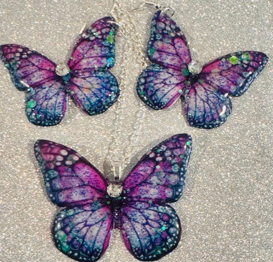 beautiful butterfly jewelry set
