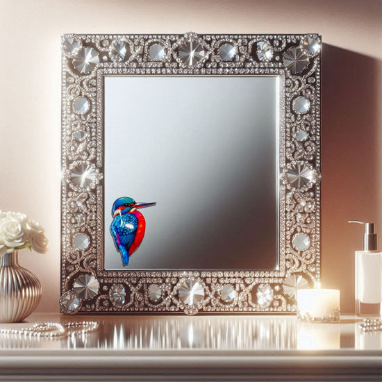 Kingfisher door frame topper, handmade 3d sticker