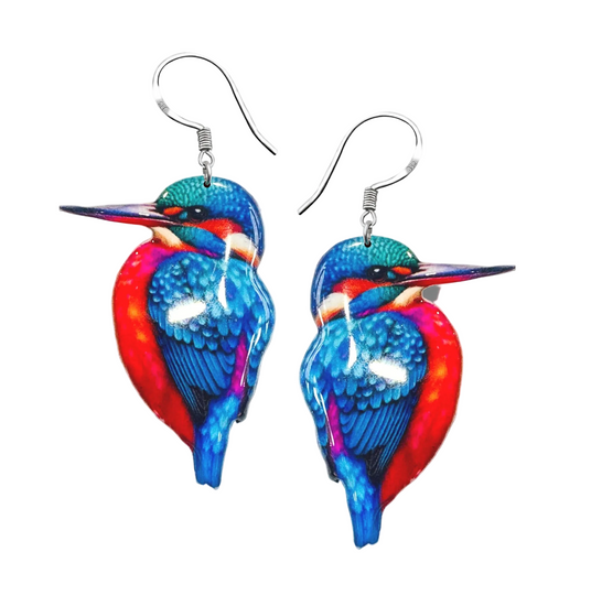 Kingfisher drop earrings