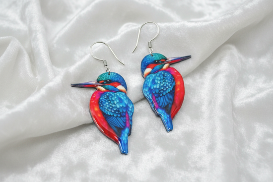 Kingfisher dangle earrings