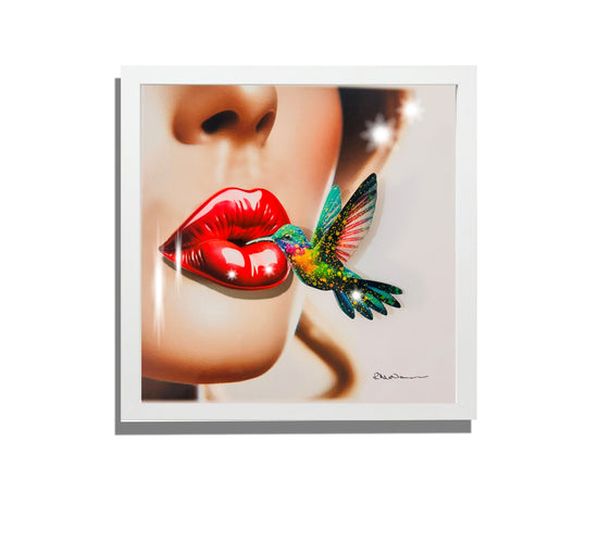  Kingfisher with 3d butterflies colourful glitzy 3d picture