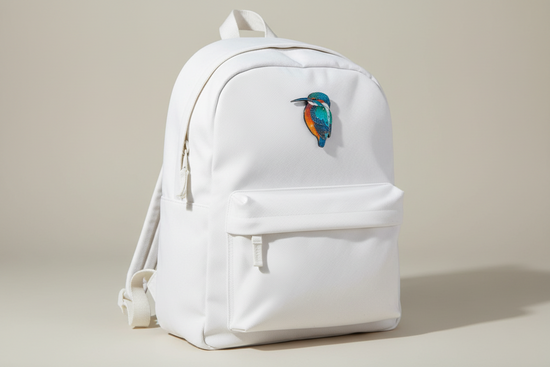 glittery Kingfisher handmade pin