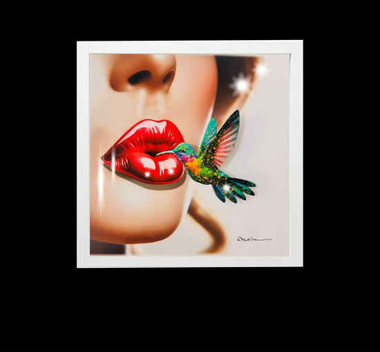 Kingfisher Kiss 3d handmade framed picture

