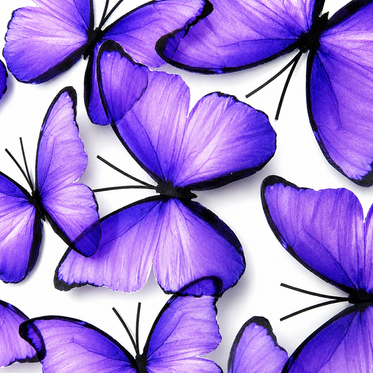lilac  OMBRE handmade BUTTERFLIES