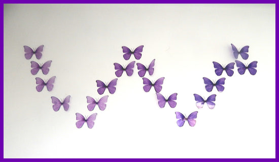 3d purple Butterflies