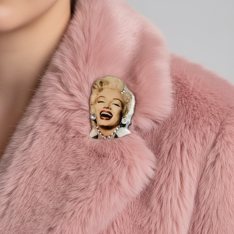 Beautiful glittery Marilyn Monroe brooch