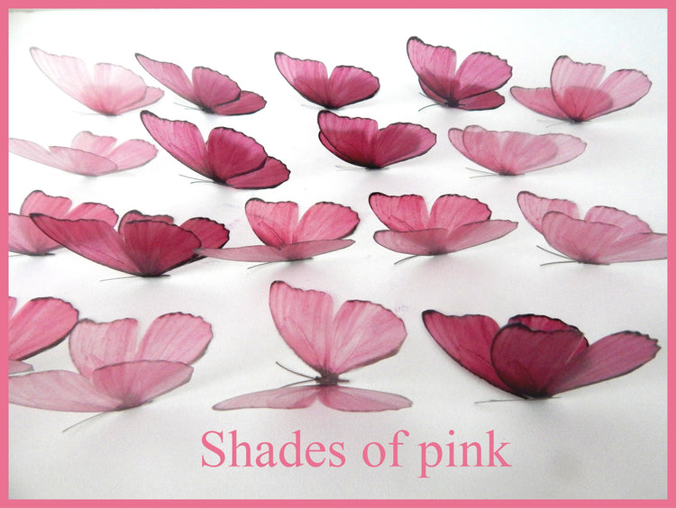 shades of pink butterflies