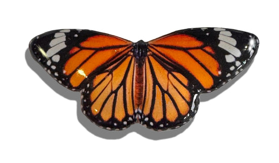 orange Monarch butterfly pin, brooch