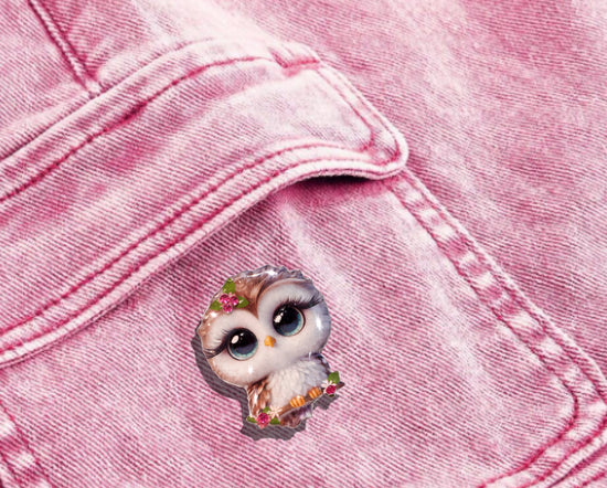 cute Owl enamel pin