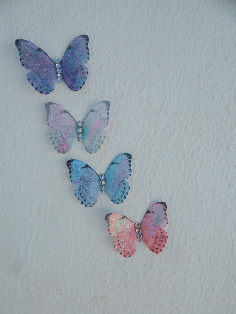 Outdoor pastel very pretty butterflies, handmade