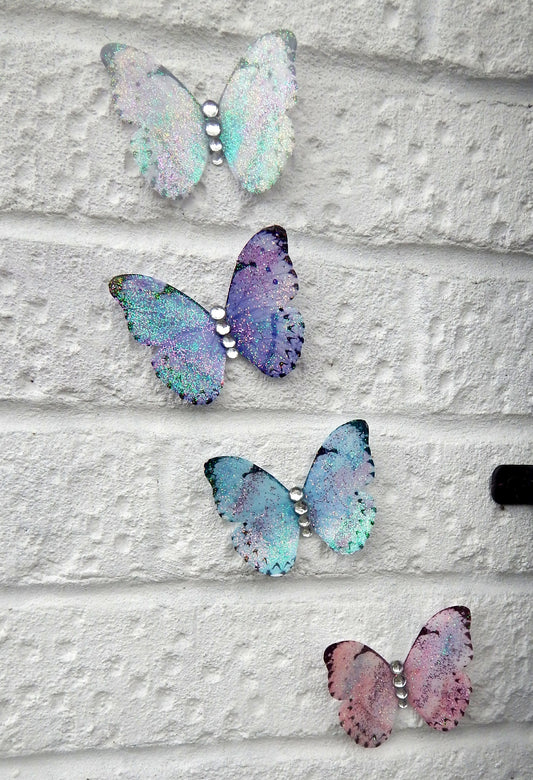 weatherproof resin pastel butterflies