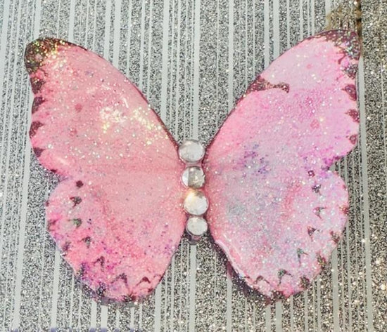 resin outdoor pink pastel butterfly