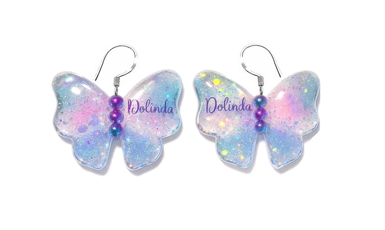personalised butterfly earrings