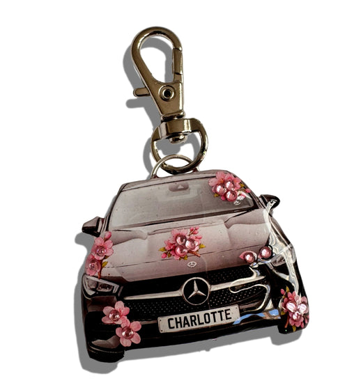 diamante photo car keyring