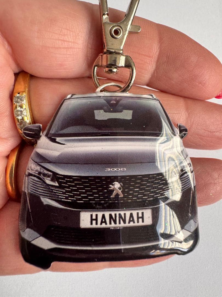 unique car keyring with name