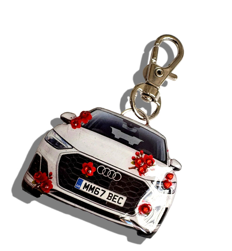 number plate keyring
