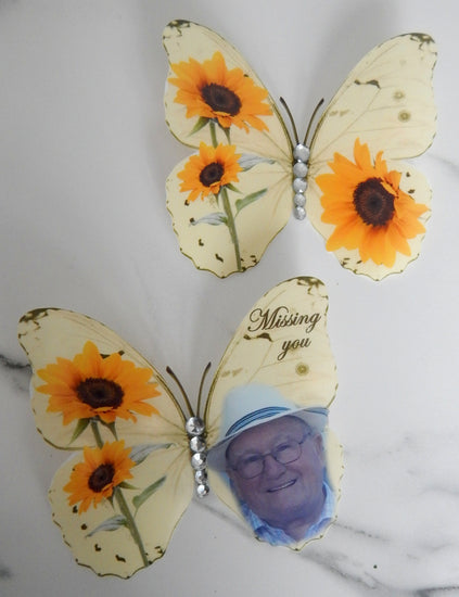 Bereavement butterfly keepsake clips