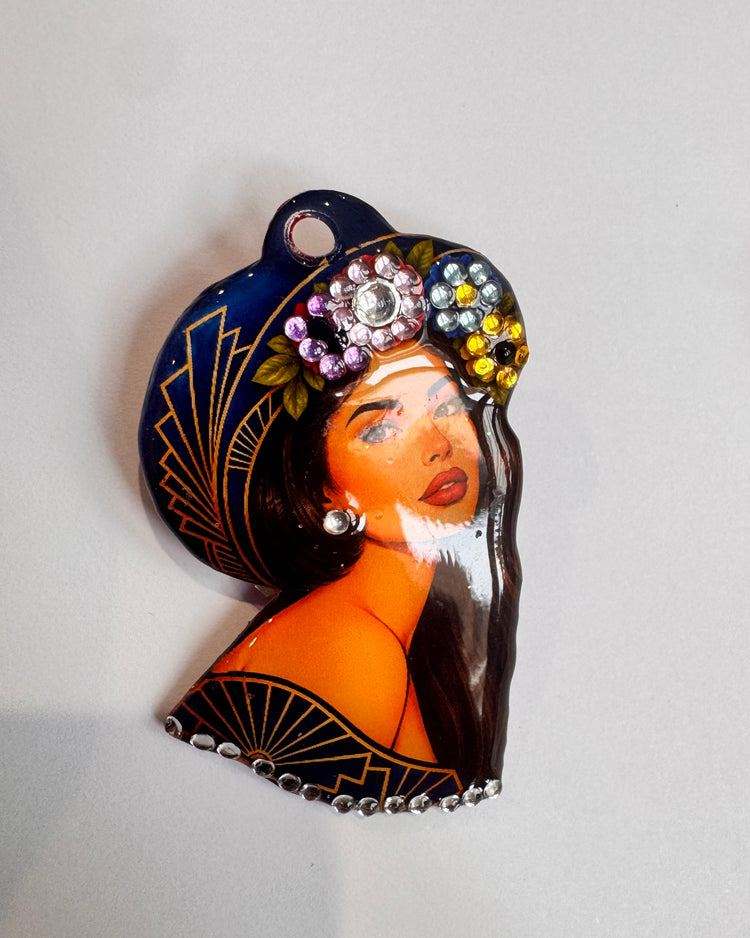 photo brooch, personalised