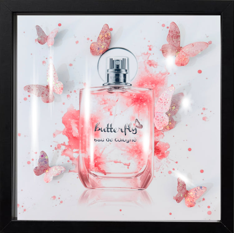 Glamorous Pink Perfume Décor in Luxe Frame