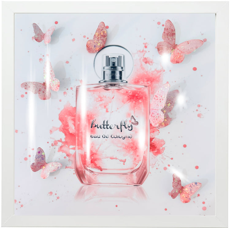 Rose Glow: 3D Perfume Bottle Artwork