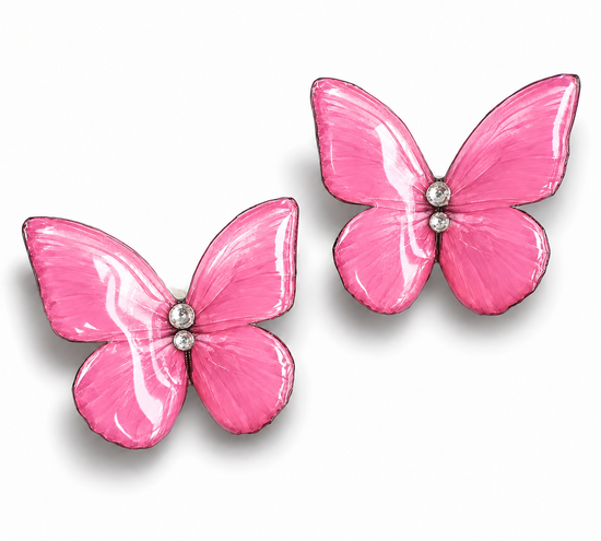  pink butterfly  statement jewellery by Flutterframes, handmade