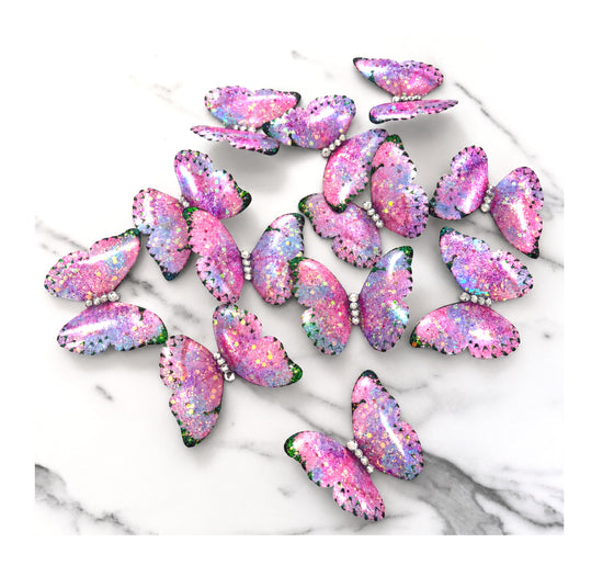 pretty pink outdoor garden butterflies