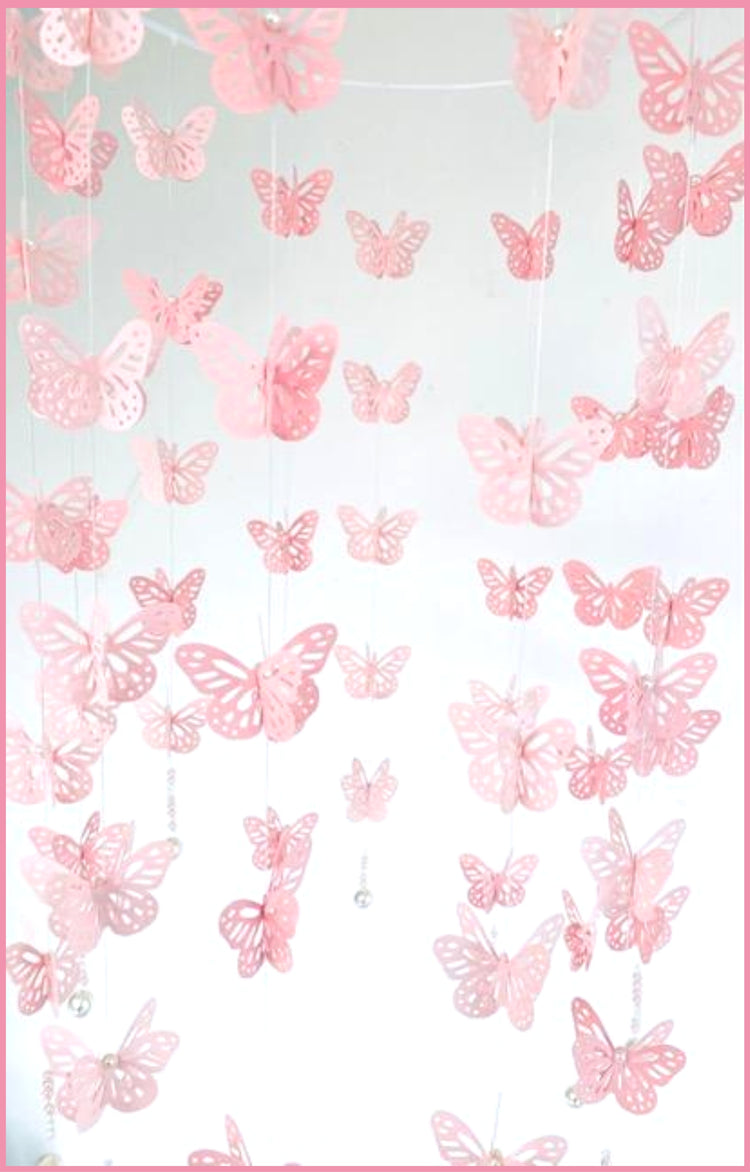 pink butterfly mobile