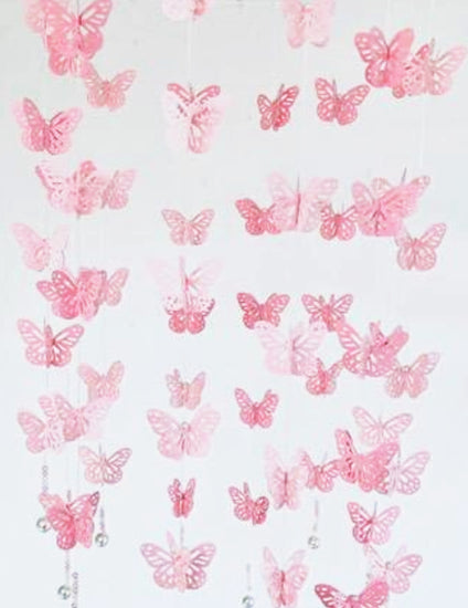 pink butterfly mobile for nursery