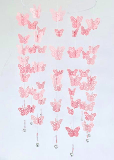 handmade butterfly pink chandelier