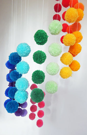pom pom baby nursery  mobile