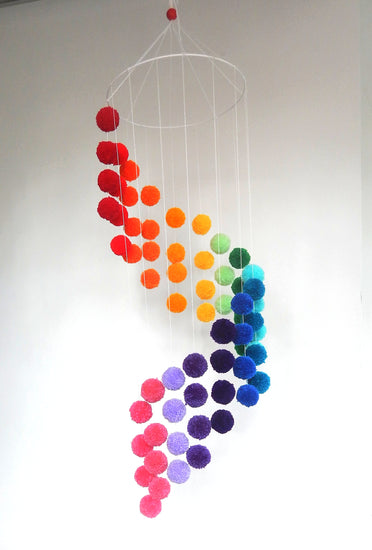 pom pom baby nursery  mobile decoarations